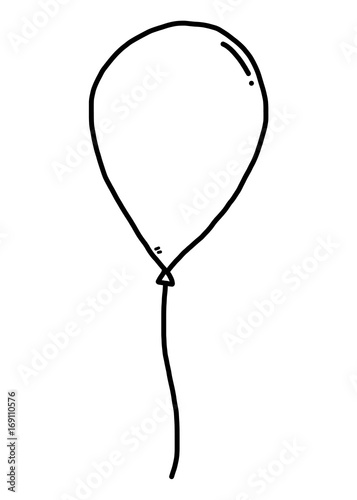 balloon / cartoon vector and illustration, black and white, hand drawn, sketch style, isolated on white background.