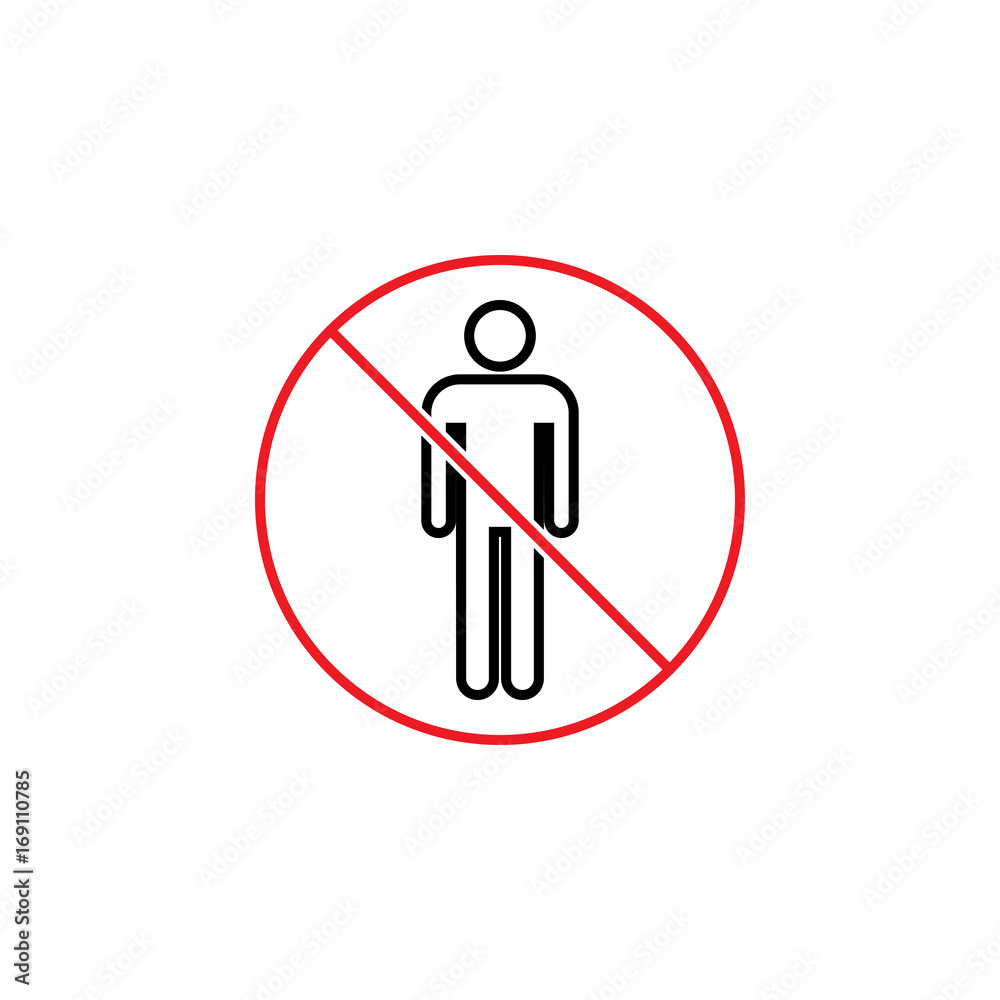 no man sign on white background no man sign on white background