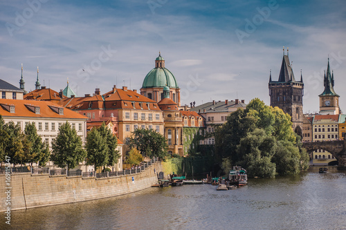 prague town czech republic bridge