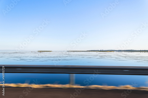 View from Parana river from the bridge that cross the river.