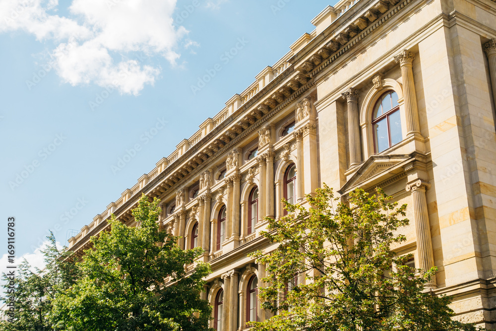 Fototapeta premium luxury and historical orange building