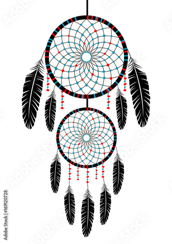 Vector drawing of the contour, Dreamcatcher