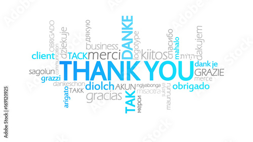 Quadro su tela Thank You, Animated Typography