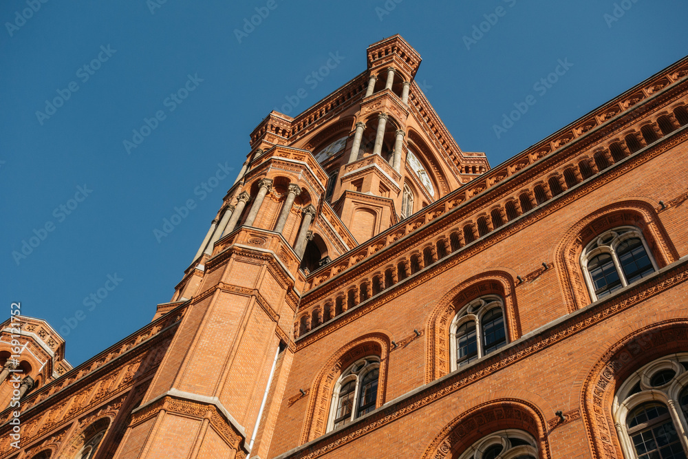 red cityhall at berlin, germany