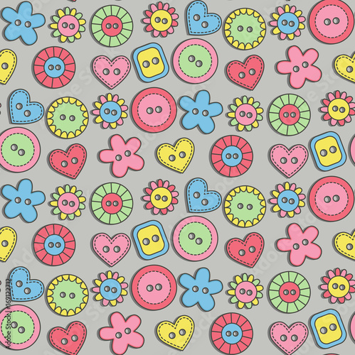 Buttons seamless vector pattern