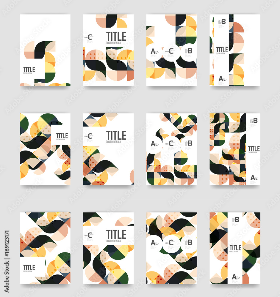 Set of brochure cover templates Set of brochure cover templates