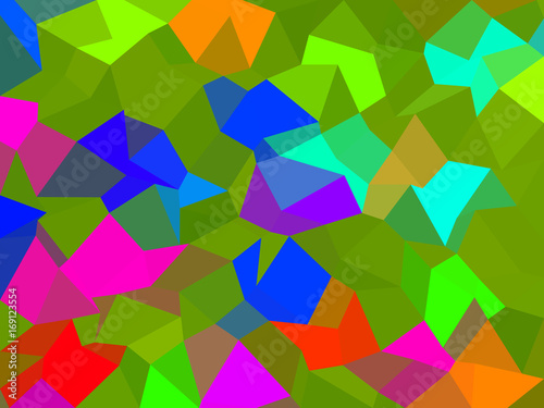 Colors low poly triangle style vector mosaic background
