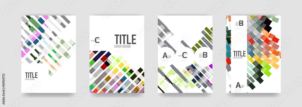 Fototapeta premium Set of brochure cover templates