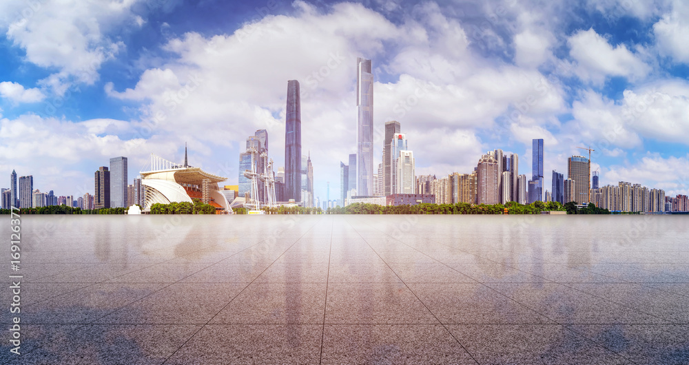 Obraz premium Guangzhou architectural scenery and urban skyline