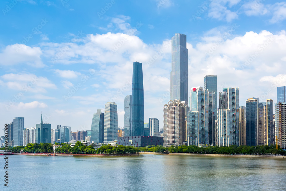 Guangzhou architectural scenery and urban skyline