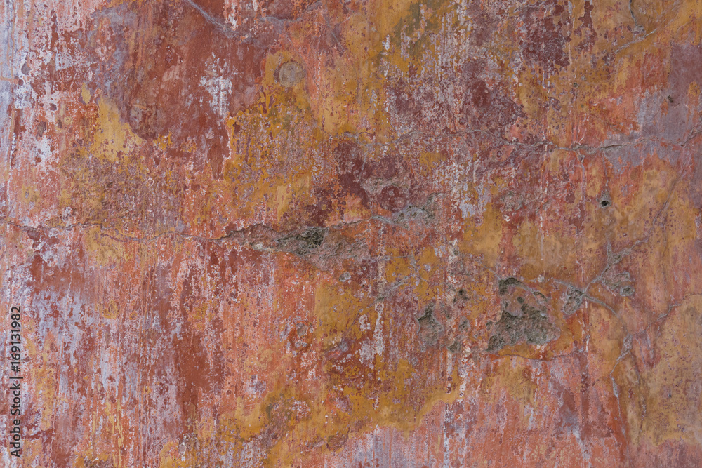 Rot Orangene Wand aus Stein , Mauer in der kaiserlichen Zitadelle