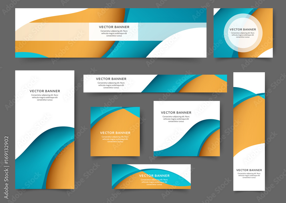 Naklejka premium Web banner waves