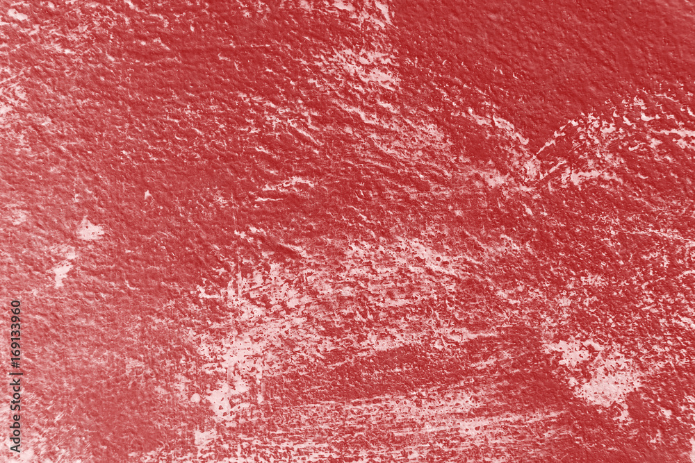 Fototapeta premium Old Vintage Red wall texture background with scratches.