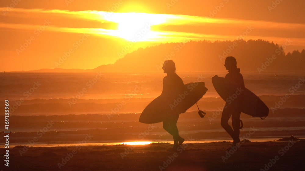 Tofino surf sunset