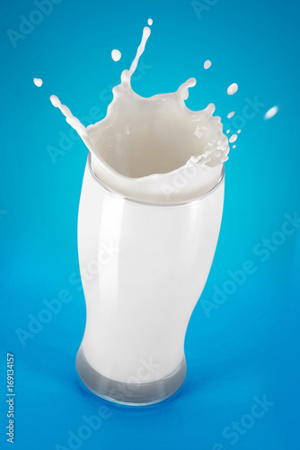 Milk Splash in Glass