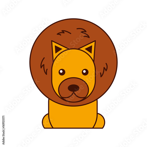 Wild lion isolated icon vector illustration design