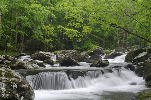 Cascade in Tremont at Great Smoky Mountains National Park TN USA photo