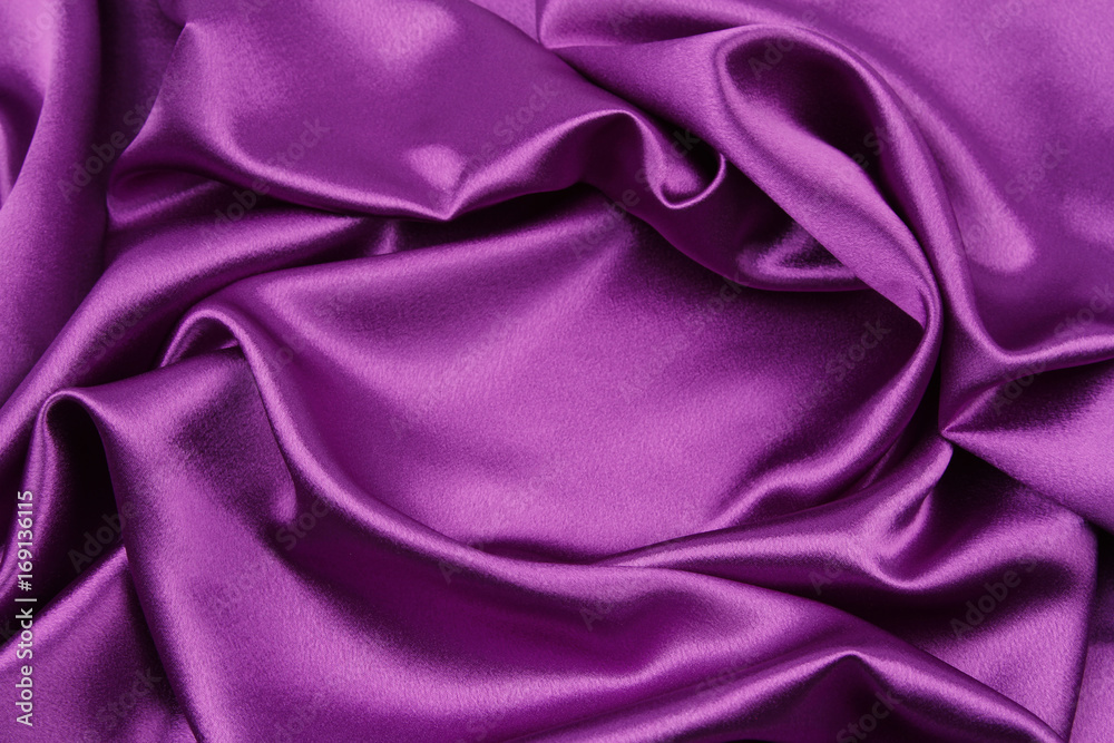 Fototapeta premium Purple silk fabric