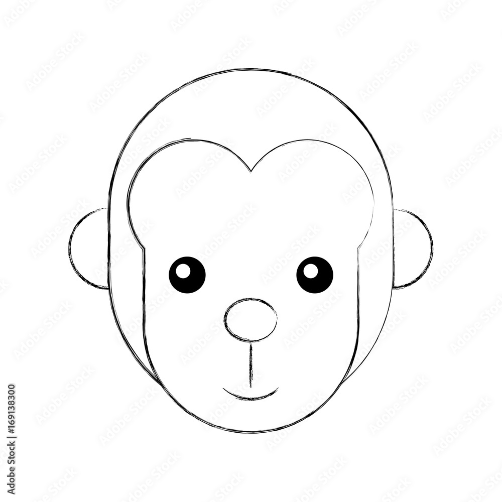 cute monkey wild icon vector illustration design cute monkey wild icon vector illustration design