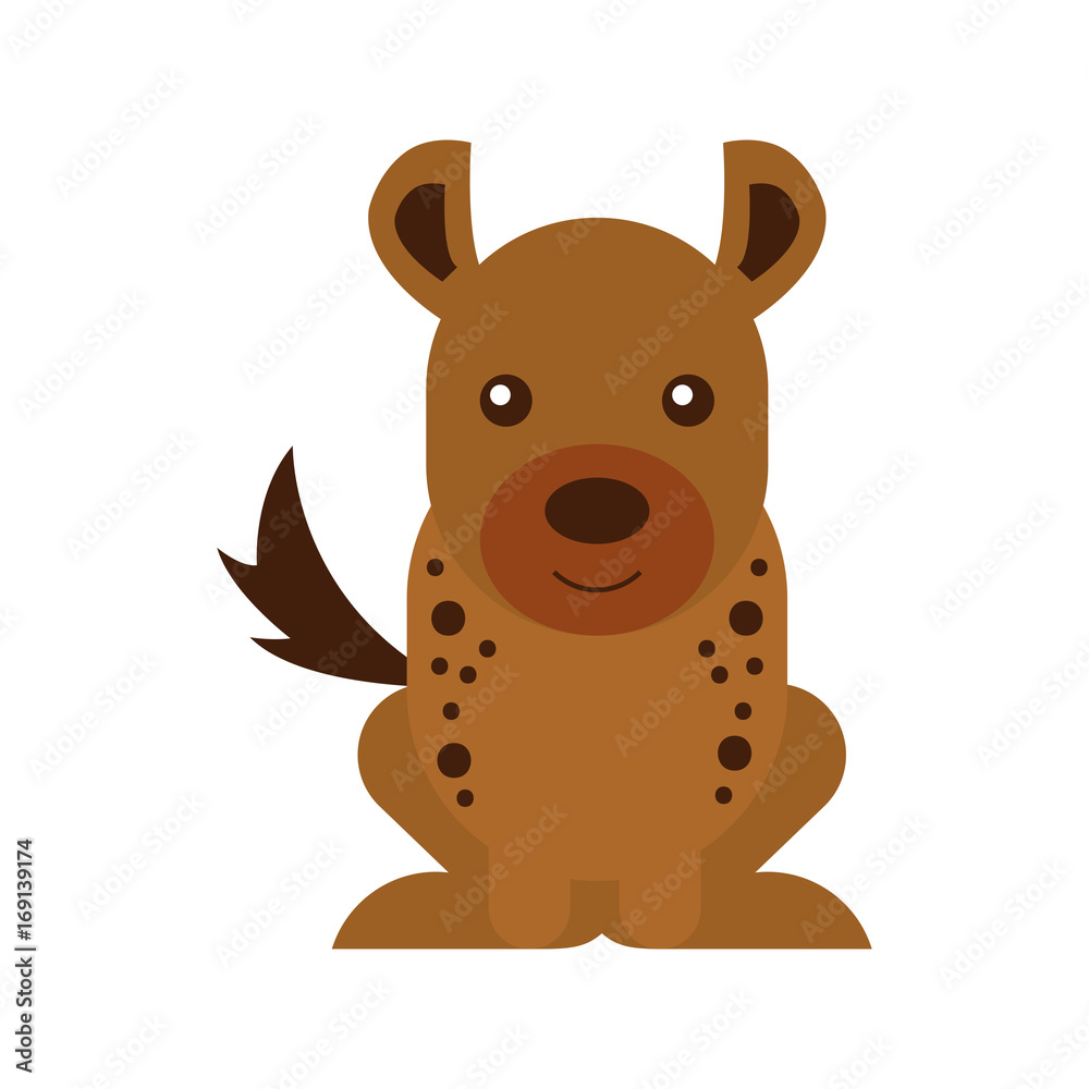 Fototapeta premium Wild hyena isolated icon vector illustration design