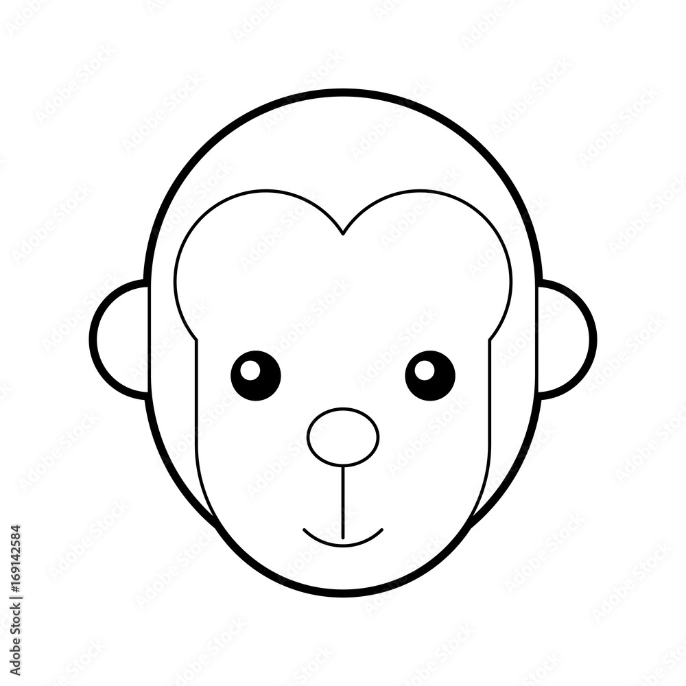 cute monkey wild icon vector illustration design cute monkey wild icon vector illustration design