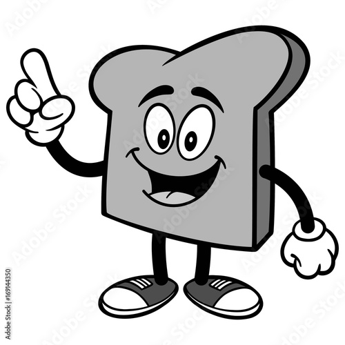 Bread Slice Talking Illustration