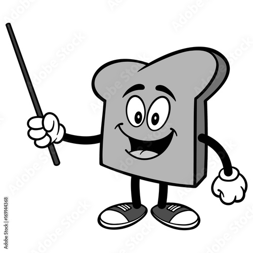 Bread Slice with Pointer Illustration