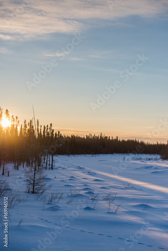 Sunrise in Riding Mountain, Manitoba