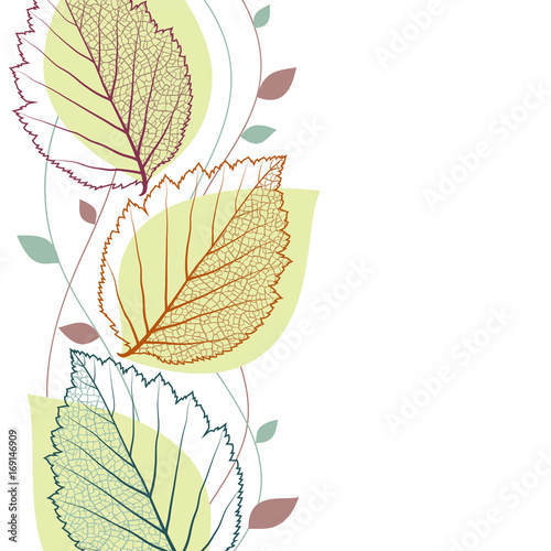 Autumn background with leaves 