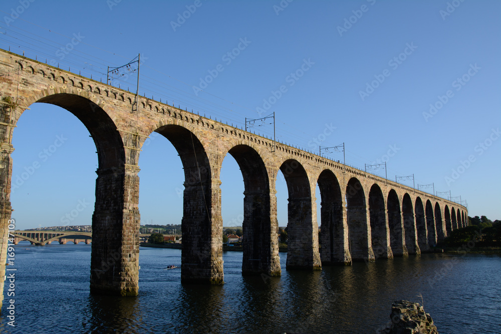 Old stone railway viaduct