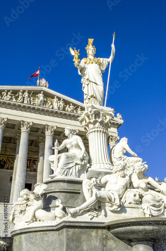 Wien, Parlament, Athenebrunnen, Österreich, 1. Bezirk