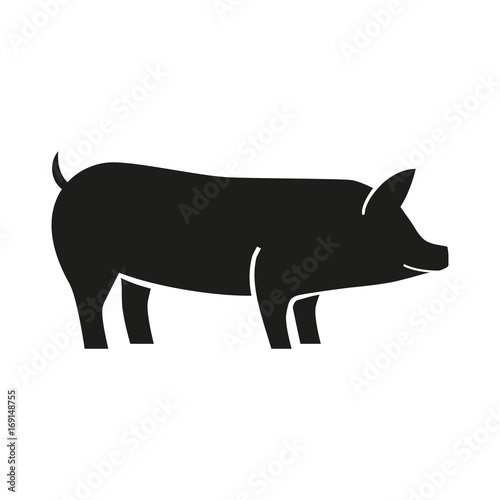 Silhouette of pig icon