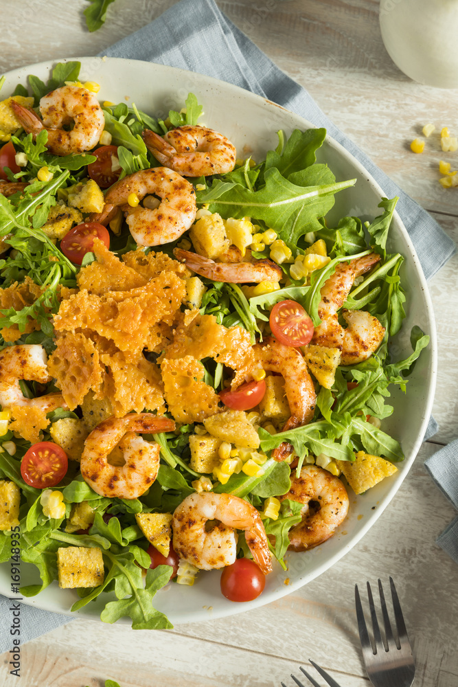 Homemade Arugula Shrimp and Polenta Salad Homemade Arugula Shrimp and Polenta Salad