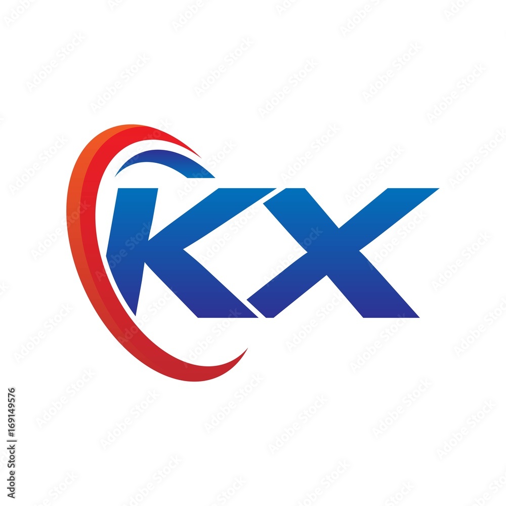 modern dynamic vector initial letters logo kb with circle swoosh red blue modern dynamic vector initial letters logo kb with circle swoosh red blue