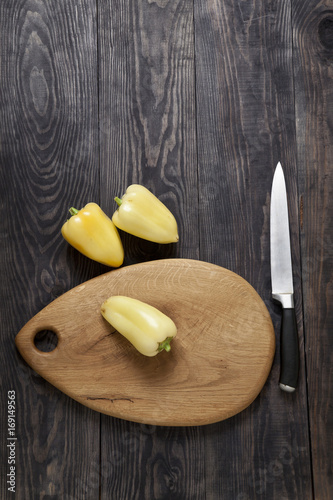 sweet pepper in wood