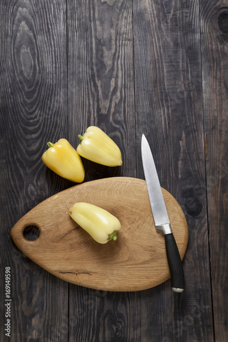 sweet pepper in wood