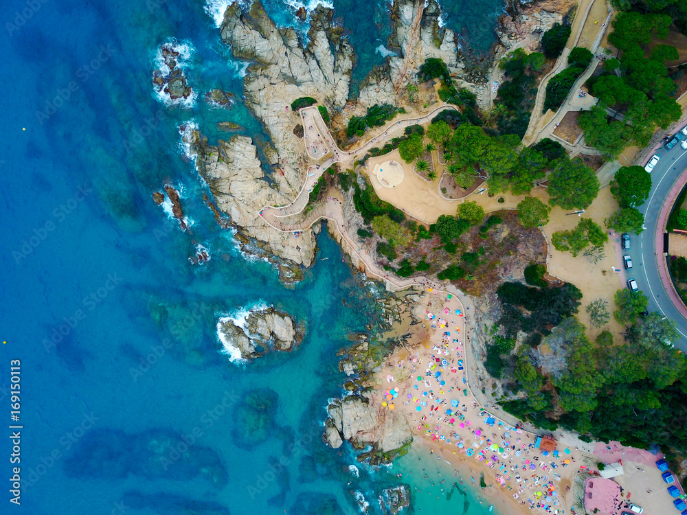 Spain sea – Lloret de mar. Aerial view