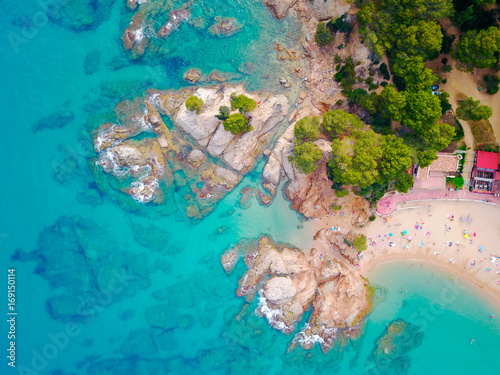 Spain sea – Lloret de mar. Aerial view photo