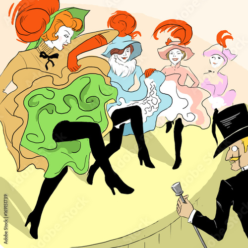 Cabaret girls dancing