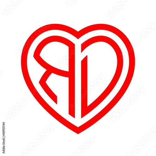 initial letters logo rd red monogram heart love shape Free Download initial letters logo rd red monogram heart love shape - GFXLoad