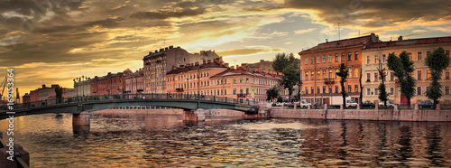 Fontanka River Embankment in St. Petersburg