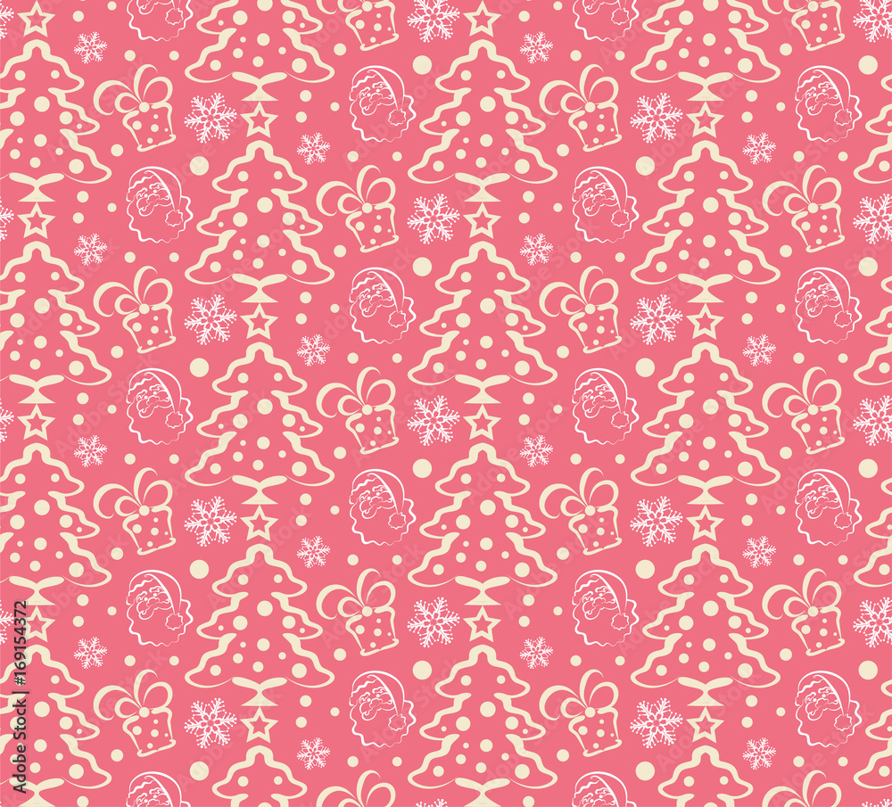 Christmas card, seamless pattern Christmas card, seamless pattern