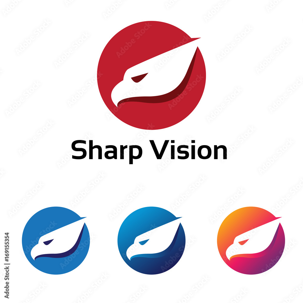 Fototapeta premium Sharp Vision Eagle Head Hawk Eye Logo Template