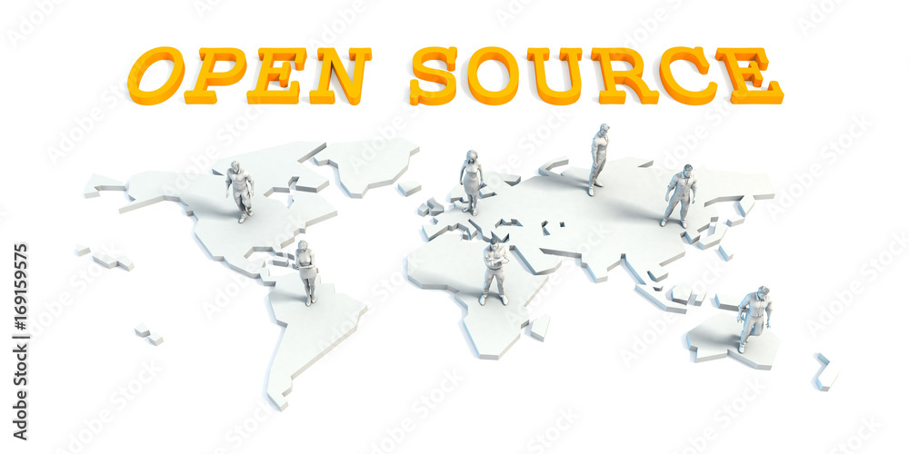 Obraz premium Open source Concept with Business Team