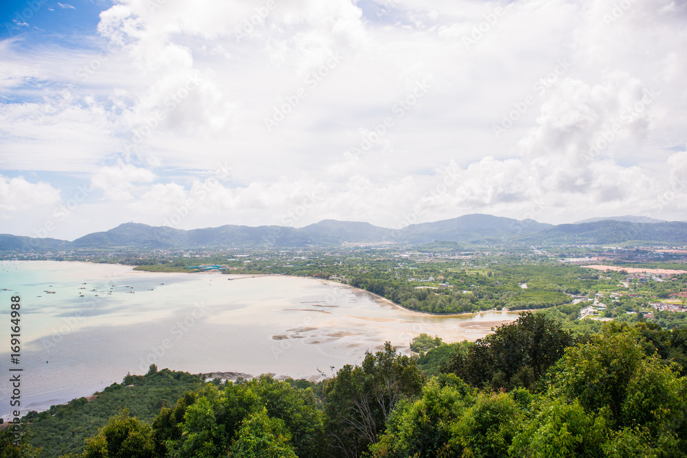 Beautiful view of the bay from Khao-Khad Views Tower, Phuket