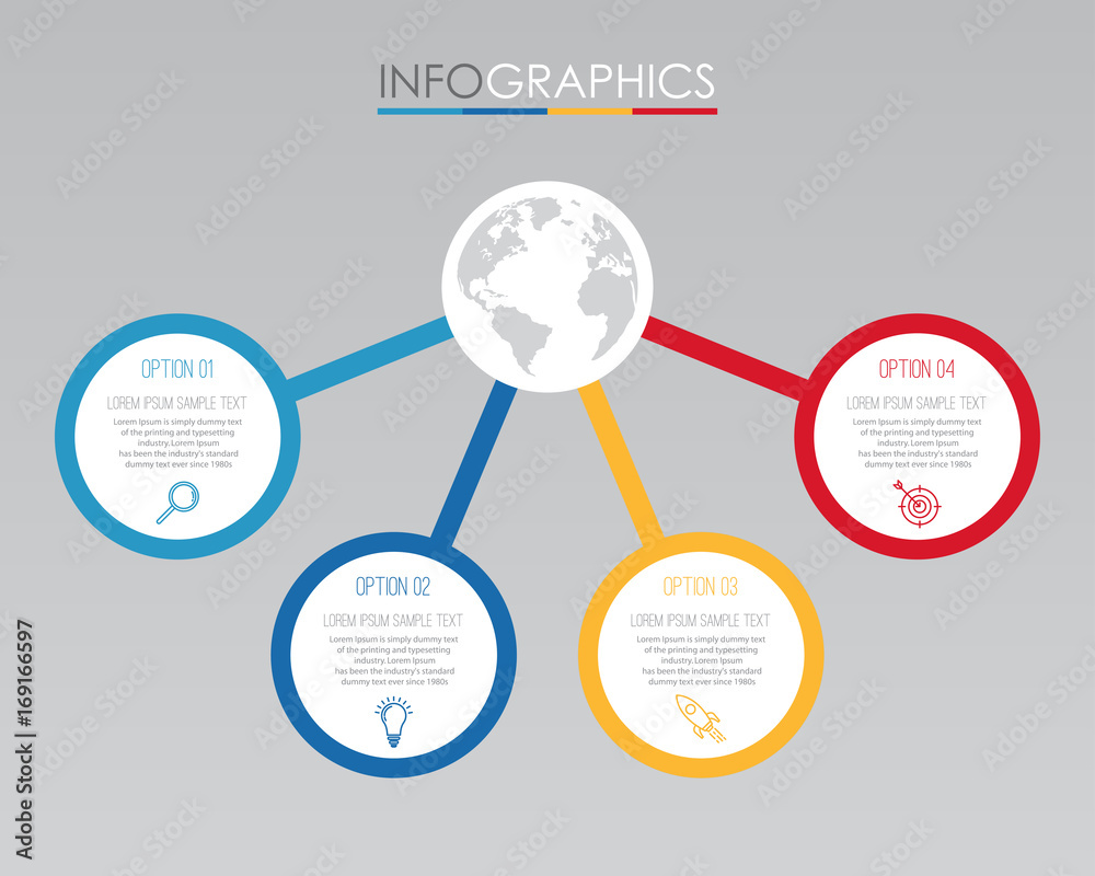 Modern Info-graphic Template for Business with 4 steps multi-Color design, labels design, Vector info-graphic element, Flat style vector illustration EPS 10. Modern Info-graphic Template for Business with 4 steps multi-Color design, labels design, Vector info-graphic element, Flat style vector illustration EPS 10.