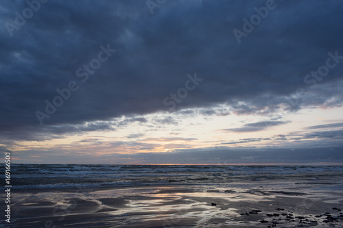 Evening by Baltic sea, Latvia.