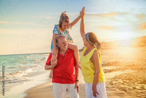 Tableau sur toile urlaub bei oma und opa
