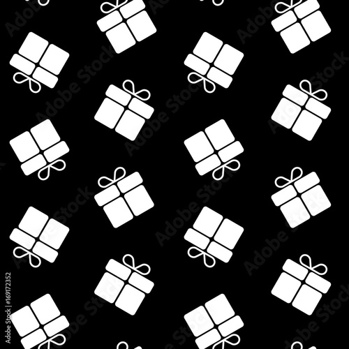 Christmas gifts seamless pattern. Vector illustration