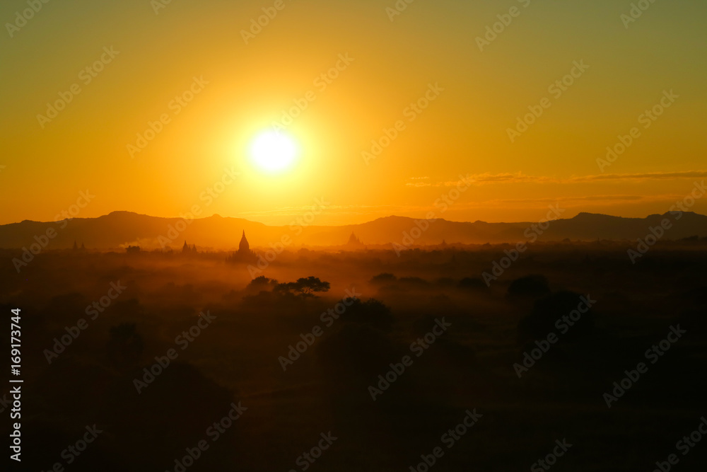 Beautiful Sunset in Bagan, Myanmar Beautiful Sunset in Bagan, Myanmar
